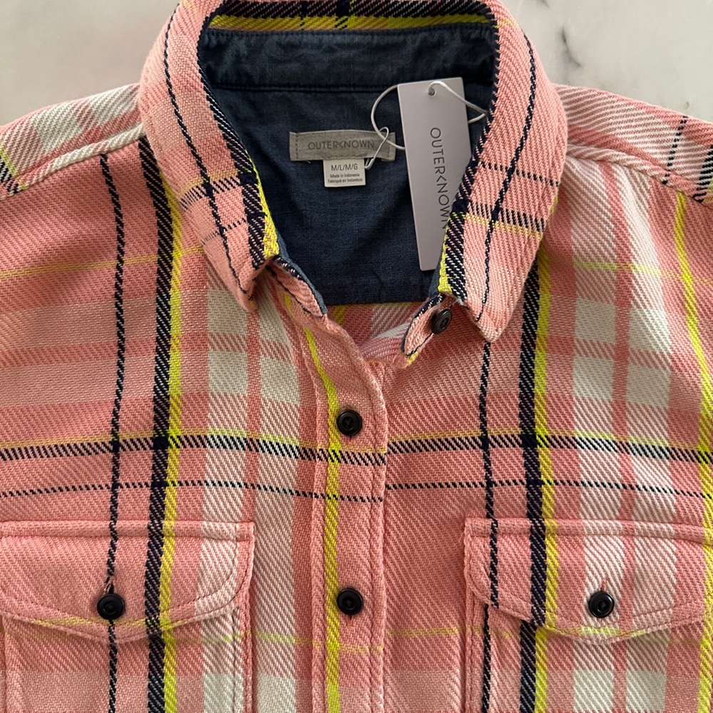Outerknown relaxed fit blanket shirt crafted using organic cotton
